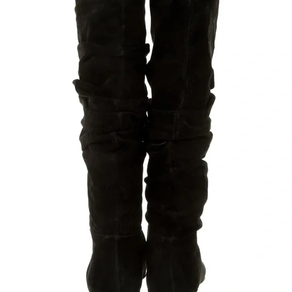 Authentic Burberry Black Suede Knee High Boots - Picture 11 of 16